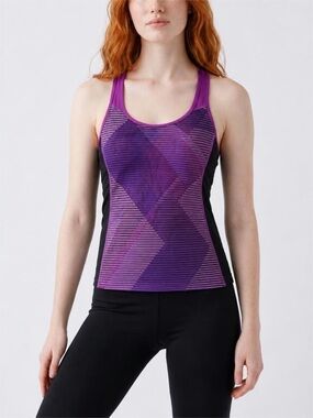Athletic Works Purple Stripes Tank Top